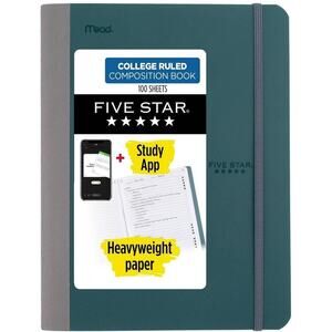 Five Star 100 Sheets College Ruled Premium Composition Book with Bungee